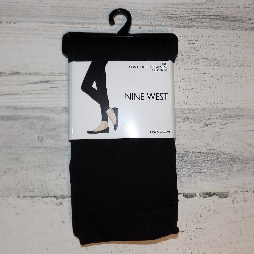 NWT Nine West Control Top Leggings ~ Black ~ L/XL